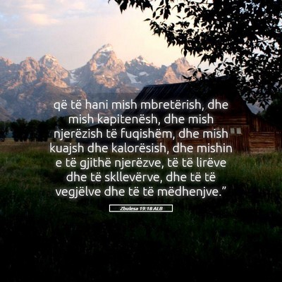 Picture 05 - Zbulesa 19:18 ALB - që të hani mish mbretërish, dhe mish - Bible Verse Picture