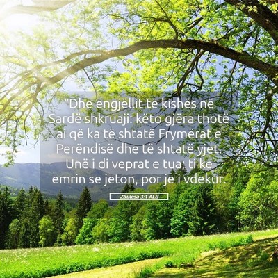 Picture 05 - Zbulesa 3:1 ALB - “Dhe engjëllit të kishës në Sardë - Bible Verse Picture