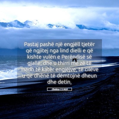 Picture 05 - Zbulesa 7:2 ALB - Pastaj pashë një engjëll tjetër që ngjitej - Bible Verse Picture