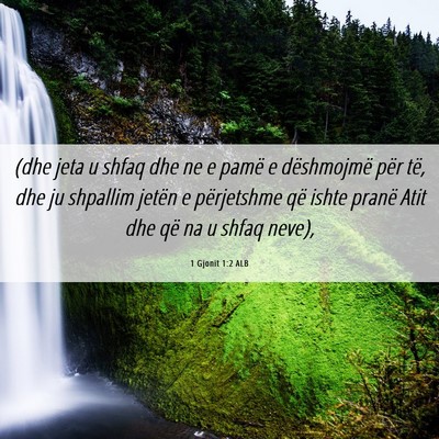 Picture 06 - 1 Gjonit 1:2 ALB - (dhe jeta u shfaq dhe ne e pamë e dëshmojmë - Bible Verse Picture