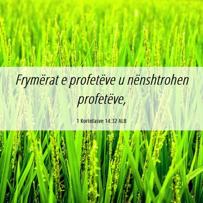 Picture 06 - 1 Korintasve 14:32 ALB - Frymërat e profetëve u nënshtrohen - Bible Verse Picture