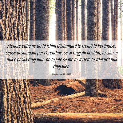 Picture 06 - 1 Korintasve 15:15 ALB - Atëherë edhe ne do të ishim dëshmitarë të - Bible Verse Picture