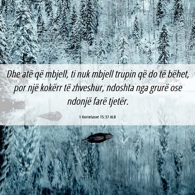 Picture 06 - 1 Korintasve 15:37 ALB - Dhe atë që mbjell, ti nuk mbjell trupin që do - Bible Verse Picture