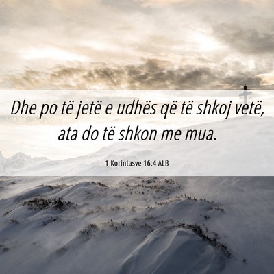 Picture 06 - 1 Korintasve 16:4 ALB - Dhe po të jetë e udhës që të shkoj vetë, - Bible Verse Picture