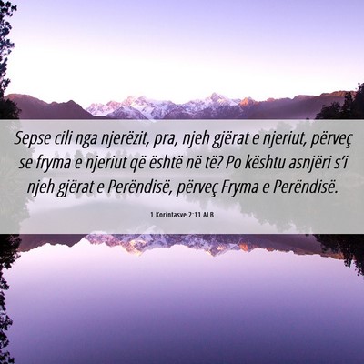 Picture 06 - 1 Korintasve 2:11 ALB - Sepse cili nga njerëzit, pra, njeh gjërat e - Bible Verse Picture