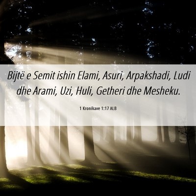 Picture 06 - 1 Kronikave 1:17 ALB - Bijtë e Semit ishin Elami, Asuri, Arpakshadi, - Bible Verse Picture