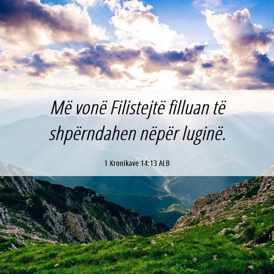 Picture 06 - 1 Kronikave 14:13 ALB - Më vonë Filistejtë filluan të shpërndahen - Bible Verse Picture