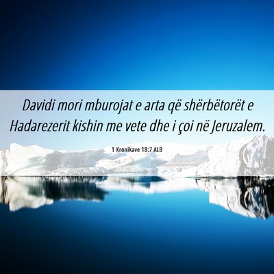 Picture 06 - 1 Kronikave 18:7 ALB - Davidi mori mburojat e arta që shërbëtorët e - Bible Verse Picture