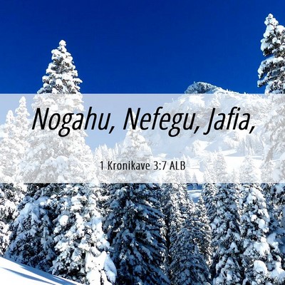 Picture 06 - 1 Kronikave 3:7 ALB - Nogahu, Nefegu, - Bible Verse Picture
