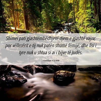 Picture 06 - 1 Kronikave 4:27 ALB - Shimei pati gjashtëmbëdhjetë djem e gjashtë - Bible Verse Picture