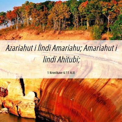 Picture 06 - 1 Kronikave 6:11 ALB - Azariahut i lindi Amariahu; Amariahut i lindi - Bible Verse Picture