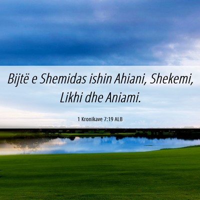 Picture 06 - 1 Kronikave 7:19 ALB - Bijtë e Shemidas ishin Ahiani, Shekemi, Likhi - Bible Verse Picture