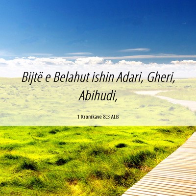Picture 06 - 1 Kronikave 8:3 ALB - Bijtë e Belahut ishin Adari, Gheri, - Bible Verse Picture