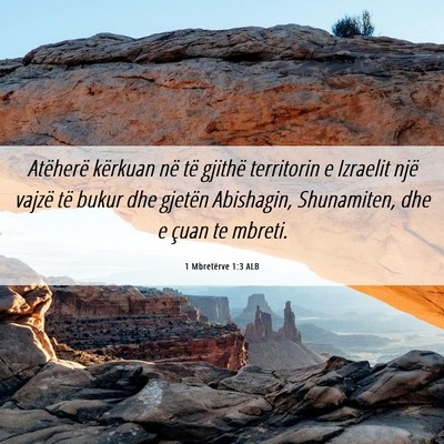 Picture 06 - 1 Mbretërve 1:3 ALB - Atëherë kërkuan në të gjithë territorin e - Bible Verse Picture