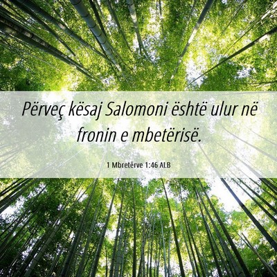 Picture 06 - 1 Mbretërve 1:46 ALB - Përveç kësaj Salomoni është ulur në fronin - Bible Verse Picture