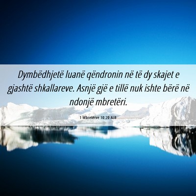 Picture 06 - 1 Mbretërve 10:20 ALB - Dymbëdhjetë luanë qëndronin në të dy skajet - Bible Verse Picture