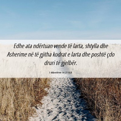 Picture 06 - 1 Mbretërve 14:23 ALB - Edhe ata ndërtuan vende të larta, shtylla dhe - Bible Verse Picture