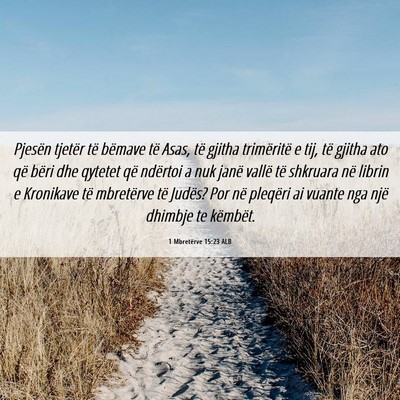 Picture 06 - 1 Mbretërve 15:23 ALB - Pjesën tjetër të bëmave të Asas, të gjitha - Bible Verse Picture