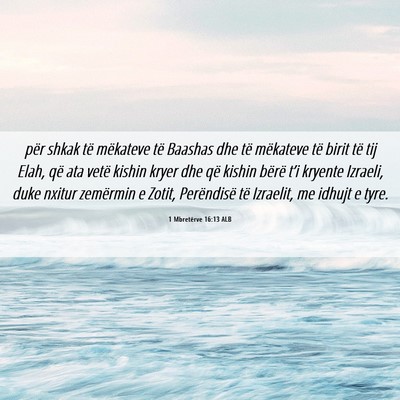 Picture 06 - 1 Mbretërve 16:13 ALB - për shkak të mëkateve të Baashas dhe të - Bible Verse Picture