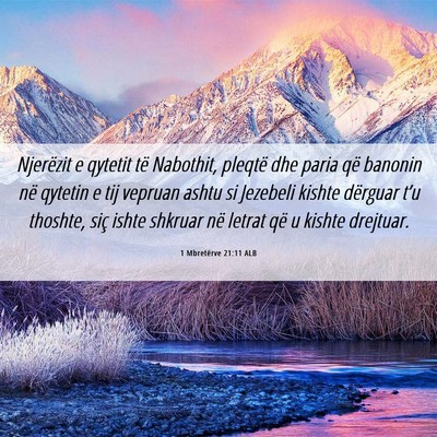 Picture 06 - 1 Mbretërve 21:11 ALB - Njerëzit e qytetit të Nabothit, pleqtë dhe - Bible Verse Picture