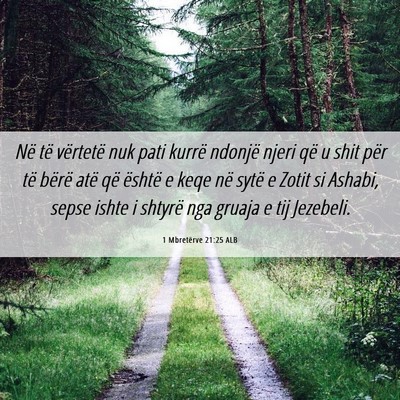 Picture 06 - 1 Mbretërve 21:25 ALB - Në të vërtetë nuk pati kurrë ndonjë njeri - Bible Verse Picture