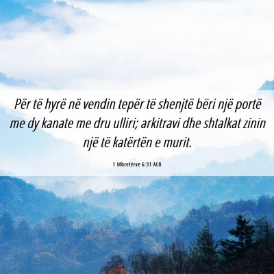 Picture 06 - 1 Mbretërve 6:31 ALB - Për të hyrë në vendin tepër të shenjtë - Bible Verse Picture