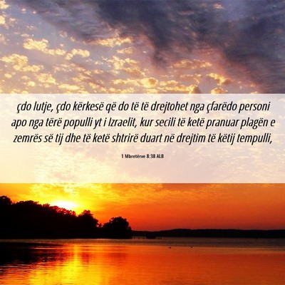 Picture 06 - 1 Mbretërve 8:38 ALB - çdo lutje, çdo kërkesë që do të të - Bible Verse Picture