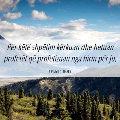 Picture 06 - 1 Pjetrit 1:10 ALB - Për këtë shpëtim kërkuan dhe hetuan - Bible Verse Picture