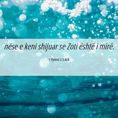 Picture 06 - 1 Pjetrit 2:3 ALB - nëse e keni shijuar se Zoti është i - Bible Verse Picture
