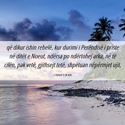 Picture 06 - 1 Pjetrit 3:20 ALB - që dikur ishin rebelë, kur durimi i Perëndisë - Bible Verse Picture