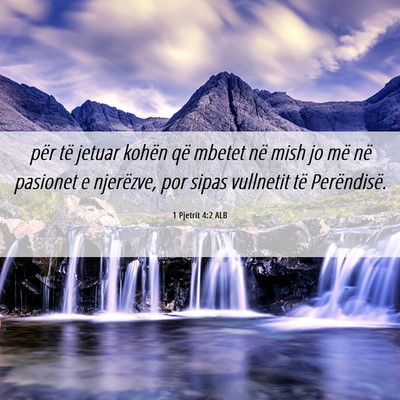 Picture 06 - 1 Pjetrit 4:2 ALB - për të jetuar kohën që mbetet në mish jo më - Bible Verse Picture