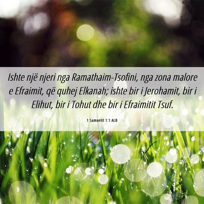 Picture 06 - 1 Samuelit 1:1 ALB - Ishte një njeri nga Ramathaim-Tsofini, nga zona - Bible Verse Picture
