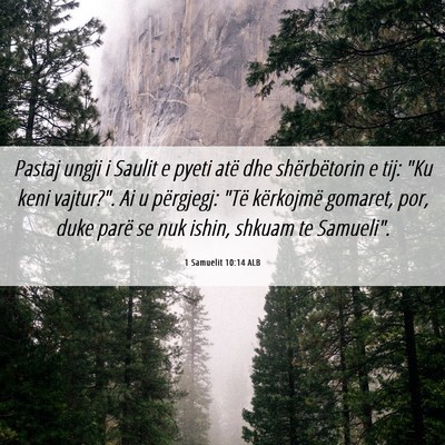 Picture 06 - 1 Samuelit 10:14 ALB - Pastaj ungji i Saulit e pyeti atë dhe - Bible Verse Picture