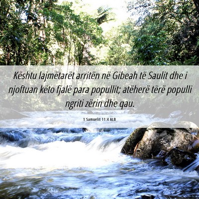Picture 06 - 1 Samuelit 11:4 ALB - Kështu lajmëtarët arritën në Gibeah të - Bible Verse Picture
