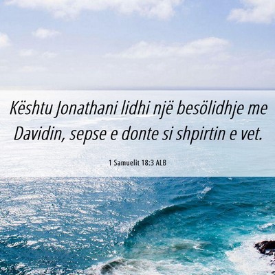Picture 06 - 1 Samuelit 18:3 ALB - Kështu Jonathani lidhi një besölidhje me - Bible Verse Picture