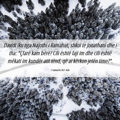 Picture 06 - 1 Samuelit 20:1 ALB - Davidi iku nga Najothi i Ramahut, shkoi te - Bible Verse Picture