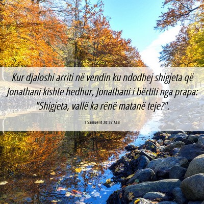 Picture 06 - 1 Samuelit 20:37 ALB - Kur djaloshi arriti në vendin ku ndodhej - Bible Verse Picture