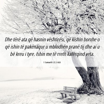 Picture 06 - 1 Samuelit 22:2 ALB - Dhe tërë ata që hasnin vështirësi, që - Bible Verse Picture