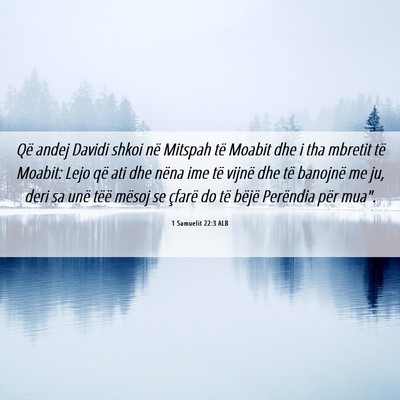 Picture 06 - 1 Samuelit 22:3 ALB - Që andej Davidi shkoi në Mitspah të Moabit dhe - Bible Verse Picture