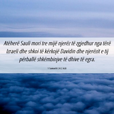 Picture 06 - 1 Samuelit 24:2 ALB - Atëherë Sauli mori tre mijë njerëz të - Bible Verse Picture