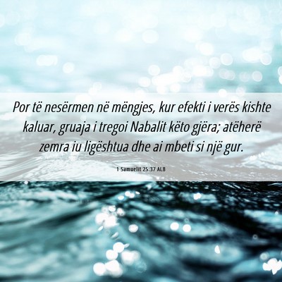 Picture 06 - 1 Samuelit 25:37 ALB - Por të nesërmen në mëngjes, kur efekti i - Bible Verse Picture