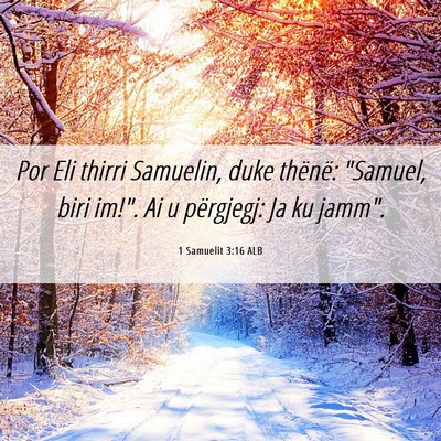 Picture 06 - 1 Samuelit 3:16 ALB - Por Eli thirri Samuelin, duke thënë: 
