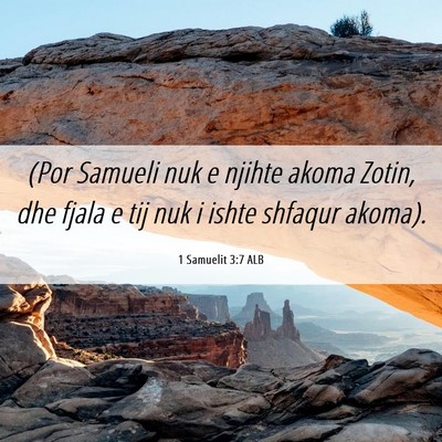 Picture 06 - 1 Samuelit 3:7 ALB - (Por Samueli nuk e njihte akoma Zotin, dhe fjala - Bible Verse Picture