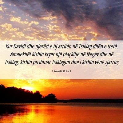 Picture 06 - 1 Samuelit 30:1 ALB - Kur Davidi dhe njerëzt e tij arritën në - Bible Verse Picture