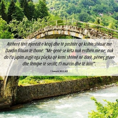 Picture 06 - 1 Samuelit 30:22 ALB - Atëherë tërë njerëzit e këqij dhe të - Bible Verse Picture