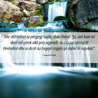Picture 06 - 1 Samuelit 9:8 ALB - Dhe shërbëtori iu përgjegj Saulit, duke - Bible Verse Picture