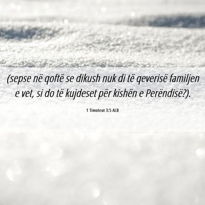 Picture 06 - 1 Timoteut 3:5 ALB - (sepse në qoftë se dikush nuk di të qeverisë - Bible Verse Picture