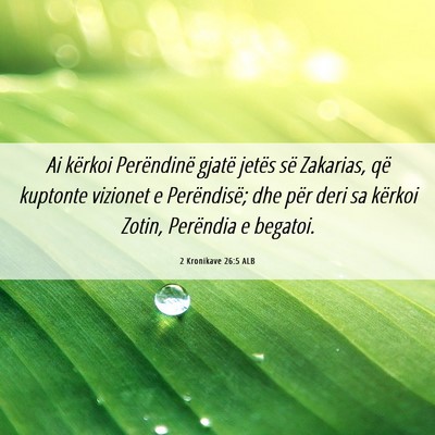 Picture 06 - 2 Kronikave 26:5 ALB - Ai kërkoi Perëndinë gjatë jetës së - Bible Verse Picture