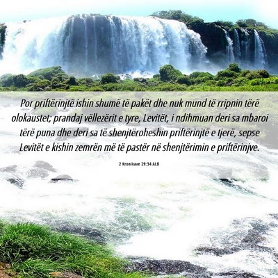 Picture 06 - 2 Kronikave 29:34 ALB - Por priftërinjtë ishin shumë të pakët dhe - Bible Verse Picture