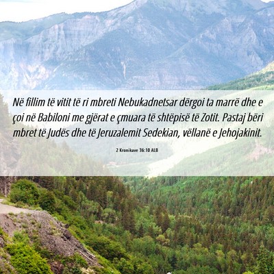 Picture 06 - 2 Kronikave 36:10 ALB - Në fillim të vitit të ri mbreti Nebukadnetsar - Bible Verse Picture